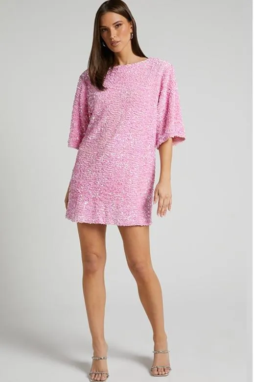 Charlotte | Sequins Backless Mini Dress