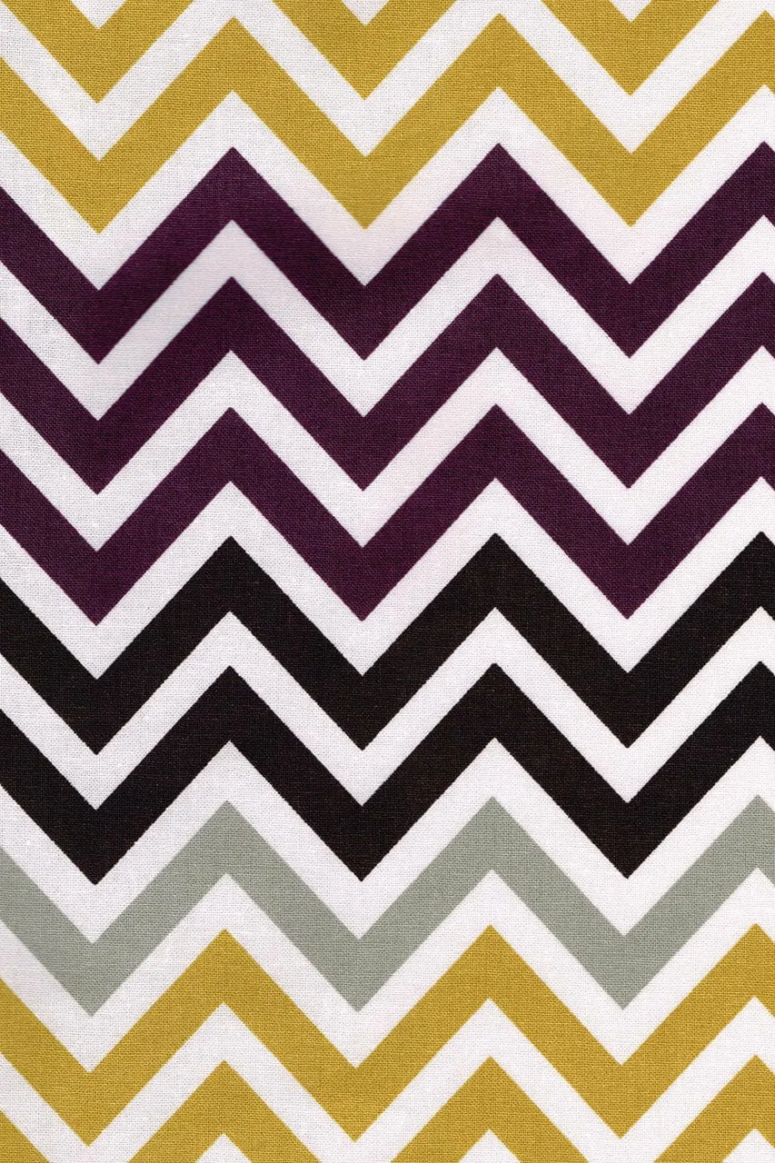 chevron aubergine purple printed cloth cook's aprons