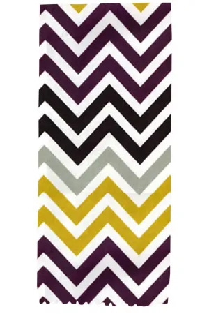 chevron aubergine purple printed cloth guest towels