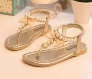 children shoes kids sandals summer sandals Sweet Gentlewomen Flower Toe Cap Covering Sandals Girls Shoes