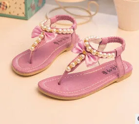 children shoes kids sandals summer sandals Sweet Gentlewomen Flower Toe Cap Covering Sandals Girls Shoes