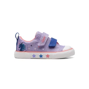 CLARKS GIRLS FOXING PLAY TODDLER. (WIDE FIT)