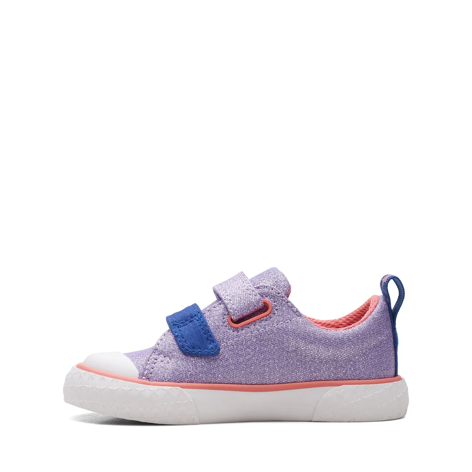 CLARKS GIRLS FOXING PLAY TODDLER. (WIDE FIT)
