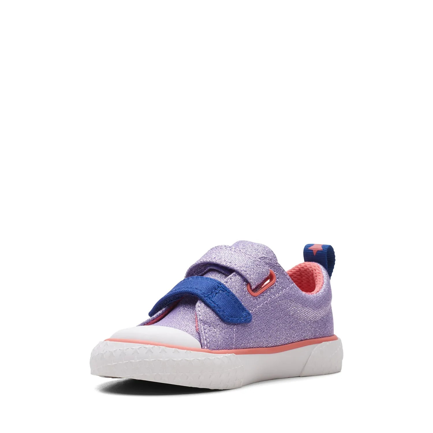 CLARKS GIRLS FOXING PLAY TODDLER. (WIDE FIT)