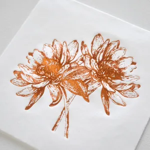 Copper Flower Beverage Napkins