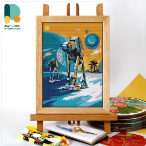Counted Cross Stitch Kit: Space Robot (150 x 200)