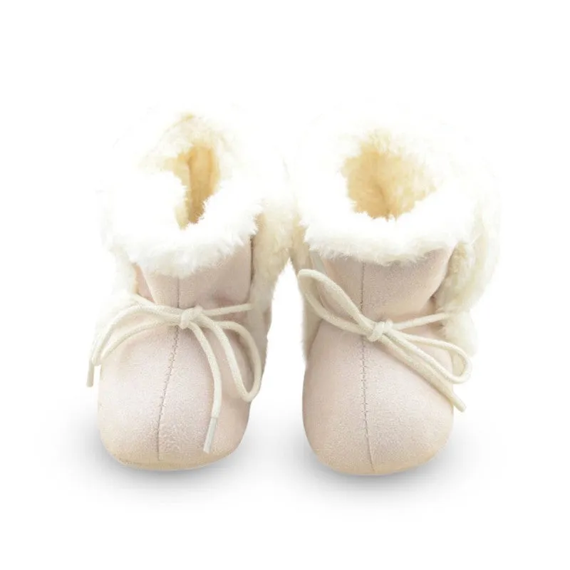 Cozy Baby Shoes 3 Colors Winter Baby Girl Tie Up Booties born Toddlers Kid Cozy Crib Shoes