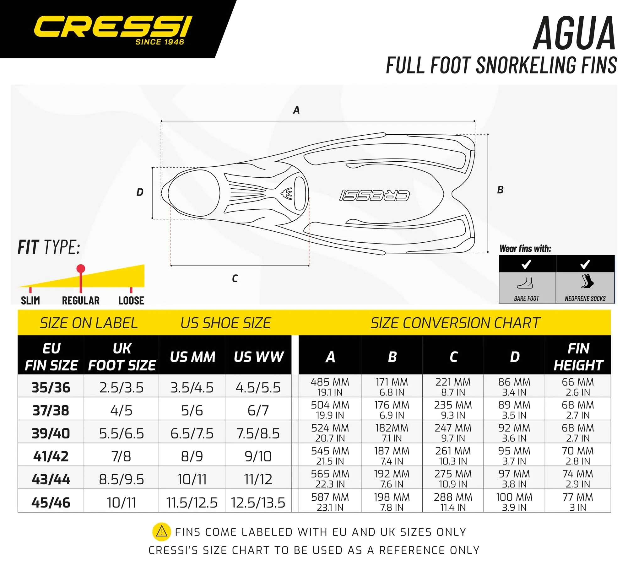 Cressi Agua Kid Fins