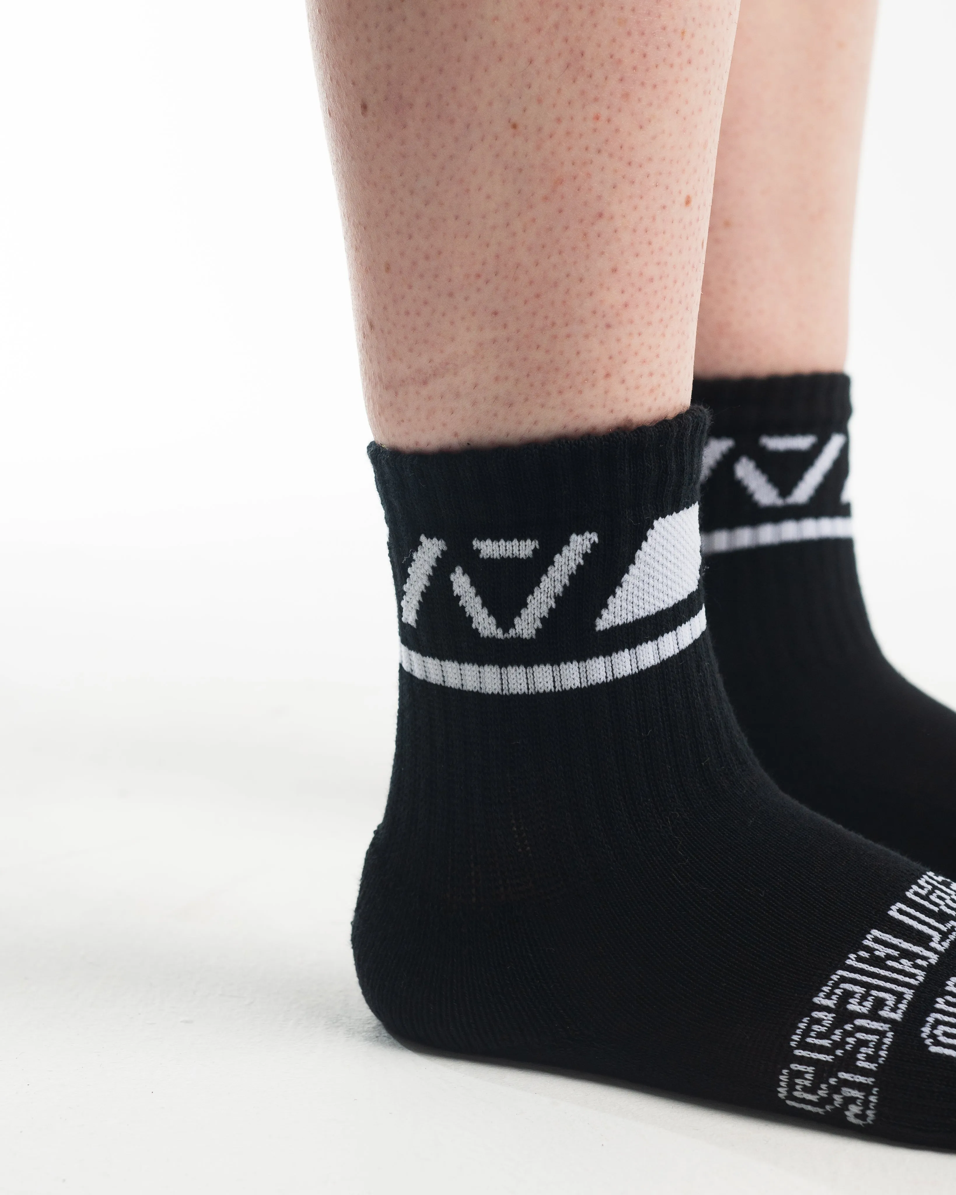 Crew Socks - Domino Black