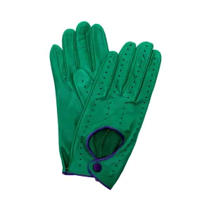 Cruise Control Leather Driving Glove - Emerald