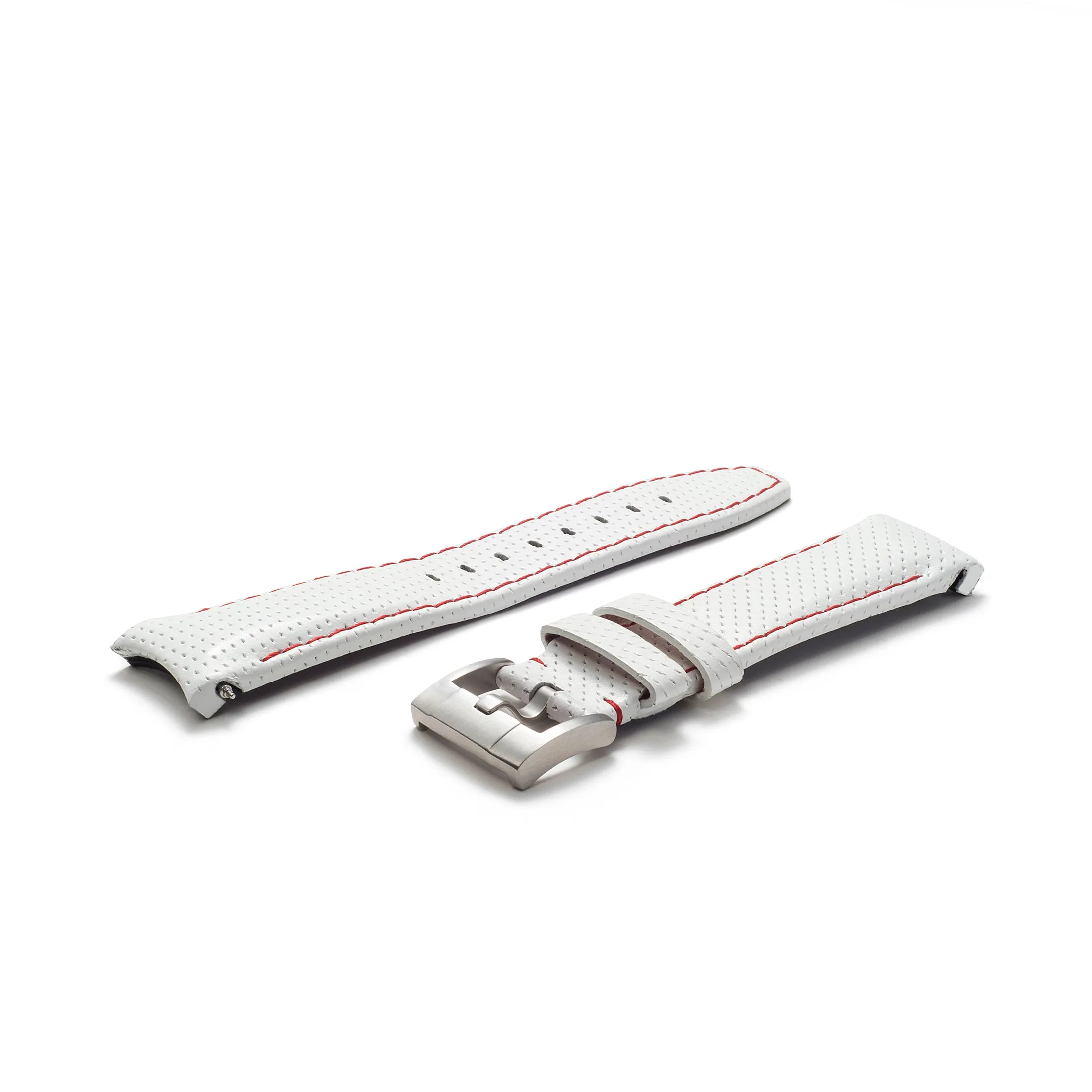 Curved End Racing Leather Strap for Rolex Yacht-Master with Tang Buckle