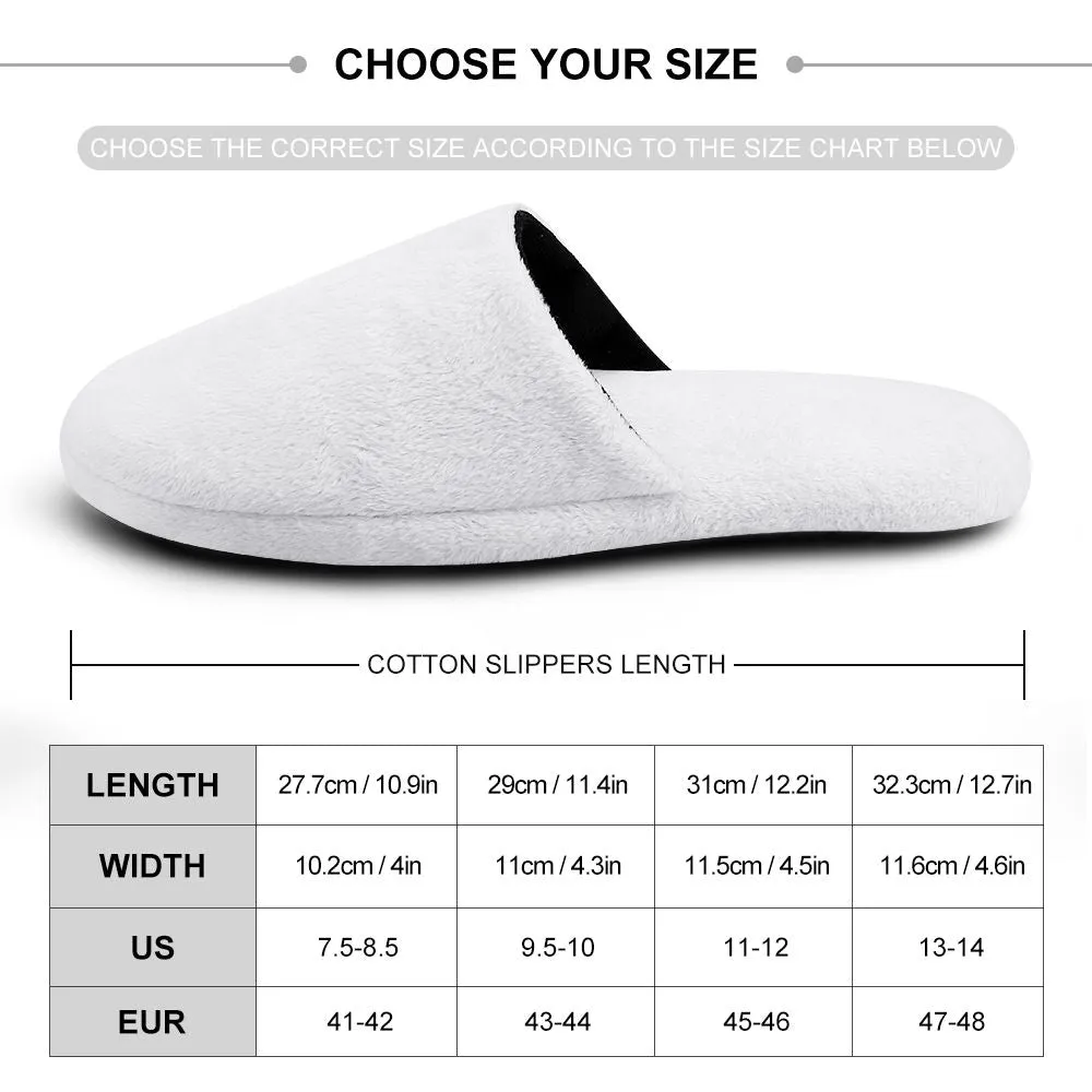Custom Photo Women's and Men's Slippers Personalized Casual House Shoes Indoor Outdoor Bedroom Cotton Slippers