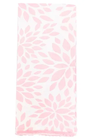 dahlia blush pink printed cloth guest towels