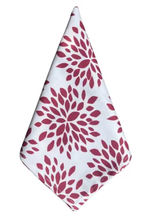 dahlia scarlet red printed cloth dinner napkins