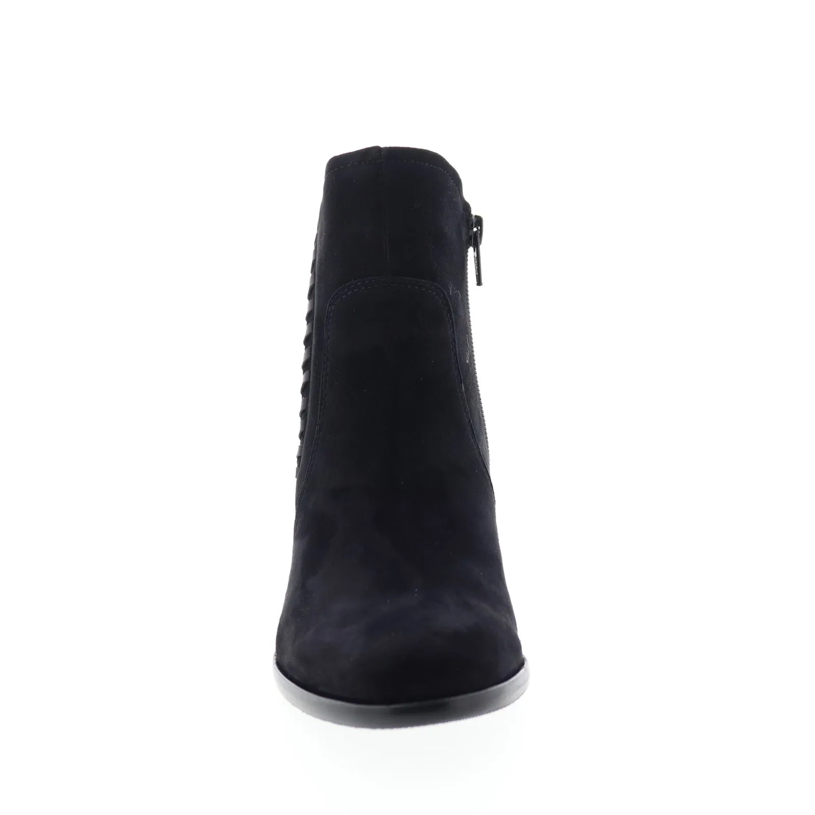 David Tate Odyssey Womens Black Narrow Suede Zipper Ankle & Booties Boots