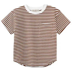 Designer Kidz Harvey S/S Stripe T-Shirt - Cocoa