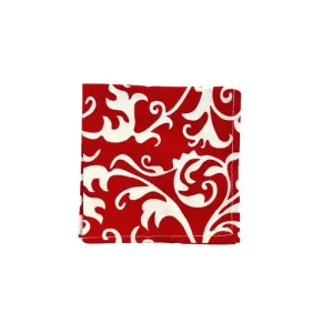 devine scarlet red printed cloth cocktail napkins