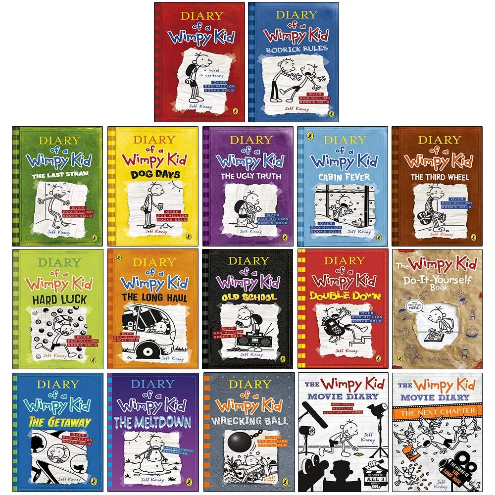 Diary of a Wimpy Kid The Ultimate Complete 17 Books Collection Set by Jeff Kinney