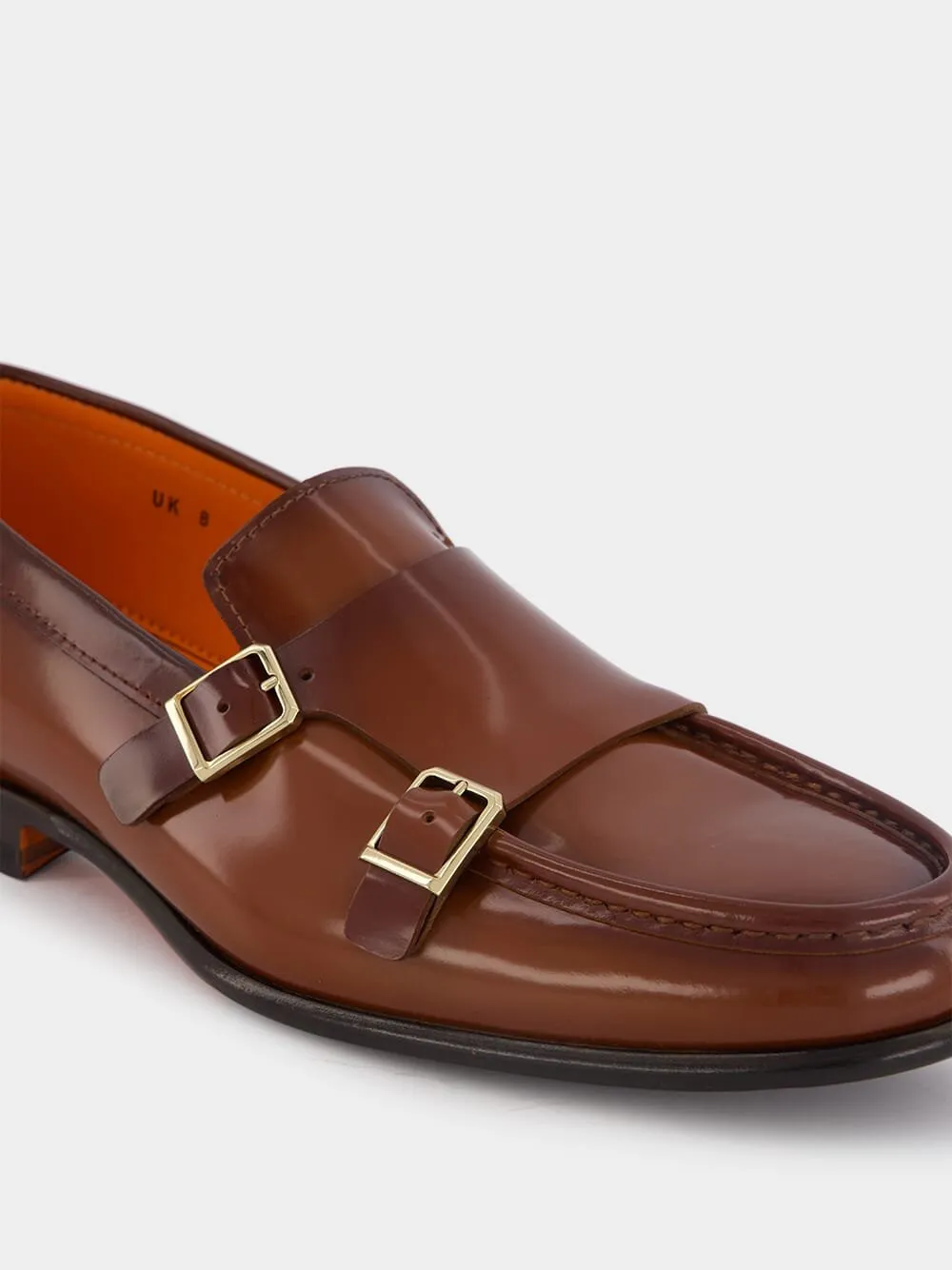 Double-Strap Leather Monk Shoes