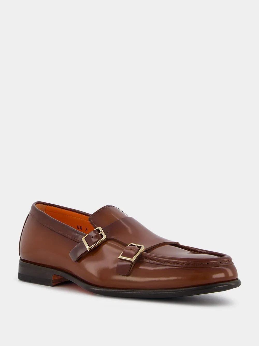 Double-Strap Leather Monk Shoes