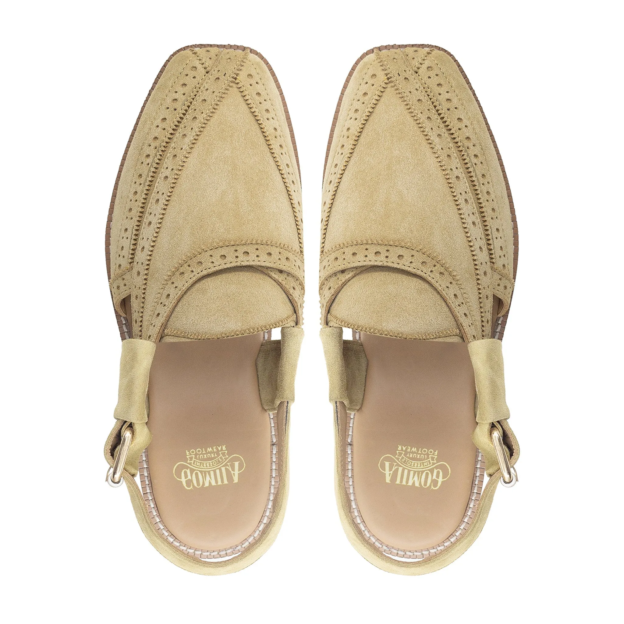 Edgar - Men's Tan Kid suede Sandal