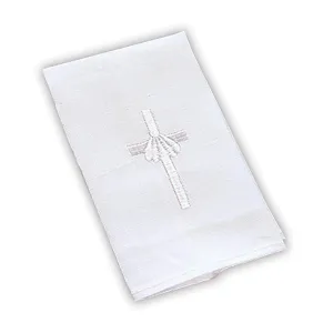Embroidered Cross & Shell Baptismal Cloth