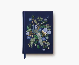 Embroidered Journal Peacock