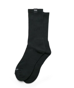ERBA HEMP CREW SOCKS BLACK