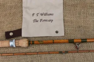 F T Williams "The Forcarp" Vintage Split Cane Carp Fishing Rod.