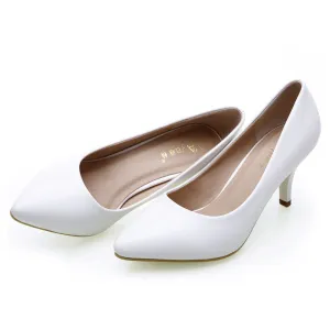 Fashion White Women Shoes for Girls Women White&Black High heel Pump shoes Pointed toe Real Leather for Sunner Winter
