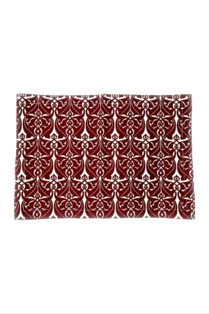 filigree claret red printed cloth placemats