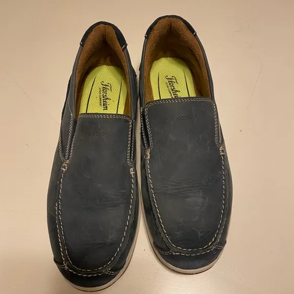 Florsheim Boys Great Lakes jr moc toe slip on big kid 6M leather/suede
