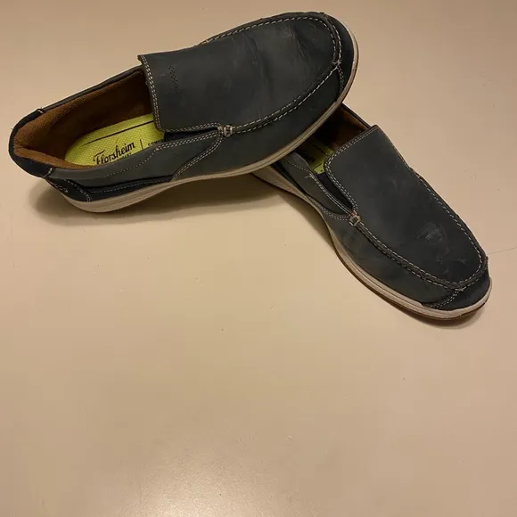 Florsheim Boys Great Lakes jr moc toe slip on big kid 6M leather/suede