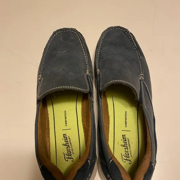 Florsheim Boys Great Lakes jr moc toe slip on big kid 6M leather/suede