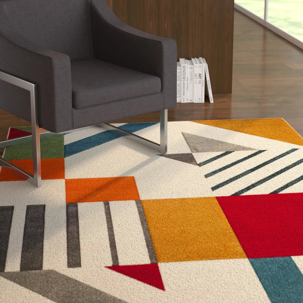 Garima Performance Geometric Rug Ivy Bronx Rug Size: Rectangle 9' x 12'