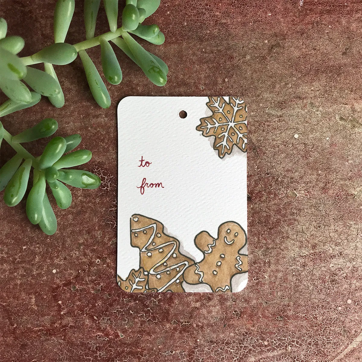 Gingerbread Gift Tags, Set of 10