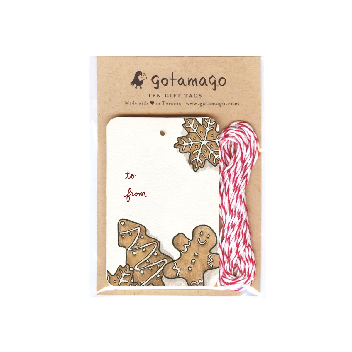 Gingerbread Gift Tags, Set of 10