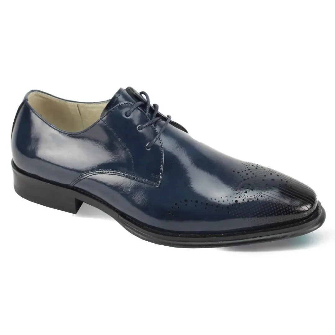 Giovanni Owen Lace Up Perforated Leather Oxford