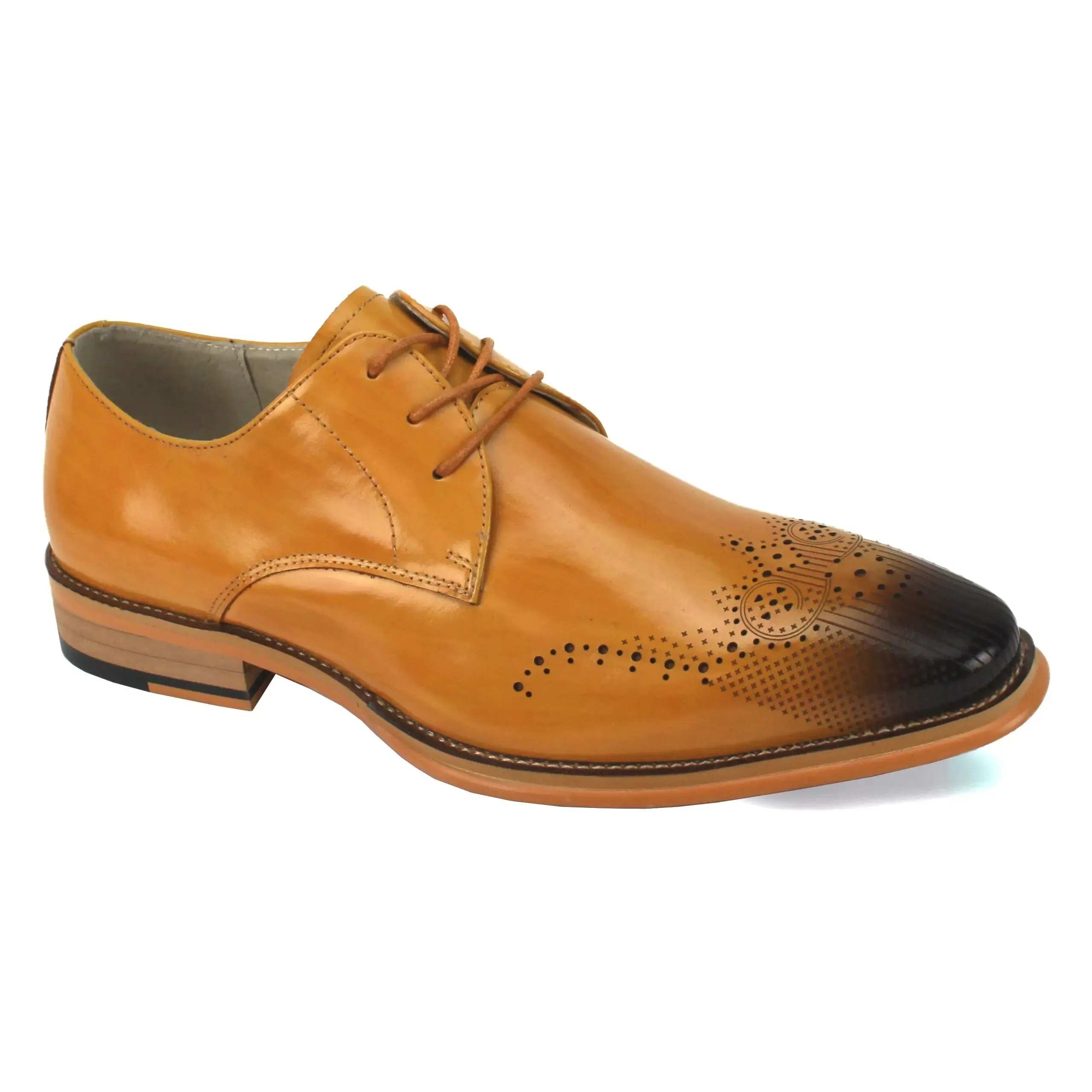 Giovanni Owen Lace Up Perforated Leather Oxford