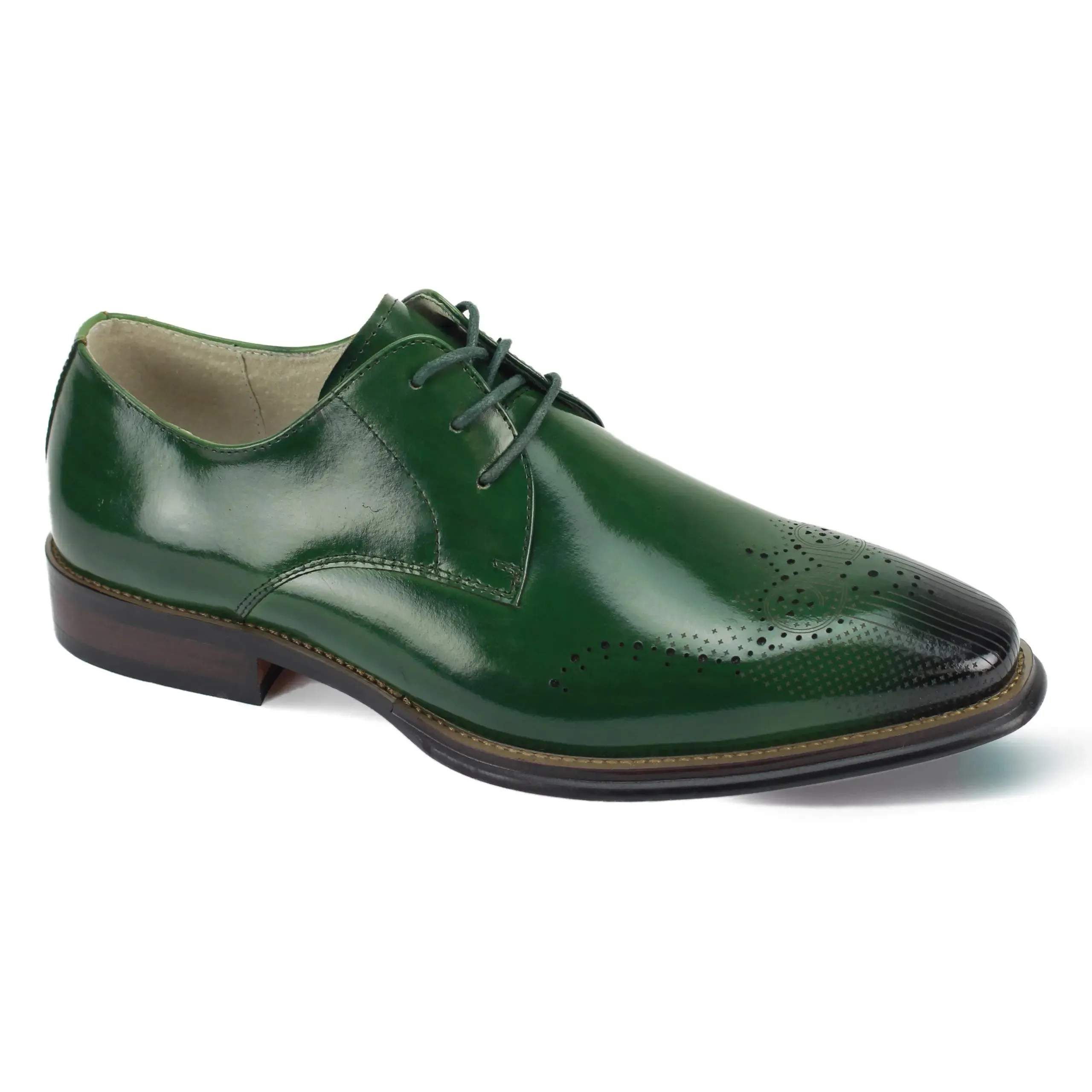 Giovanni Owen Lace Up Perforated Leather Oxford