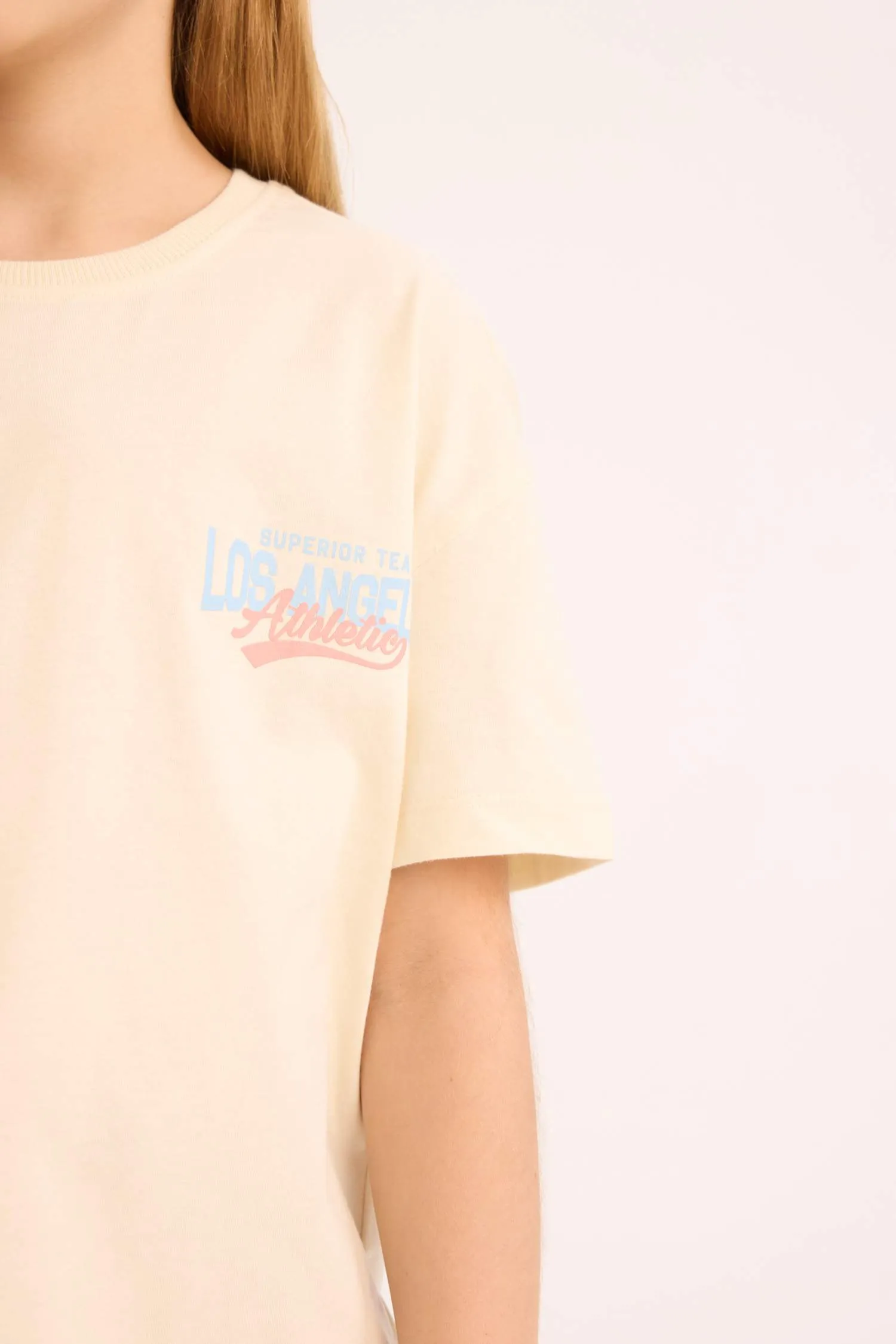Girl Relax Fit Crew Neck Short Sleeve T-Shirt