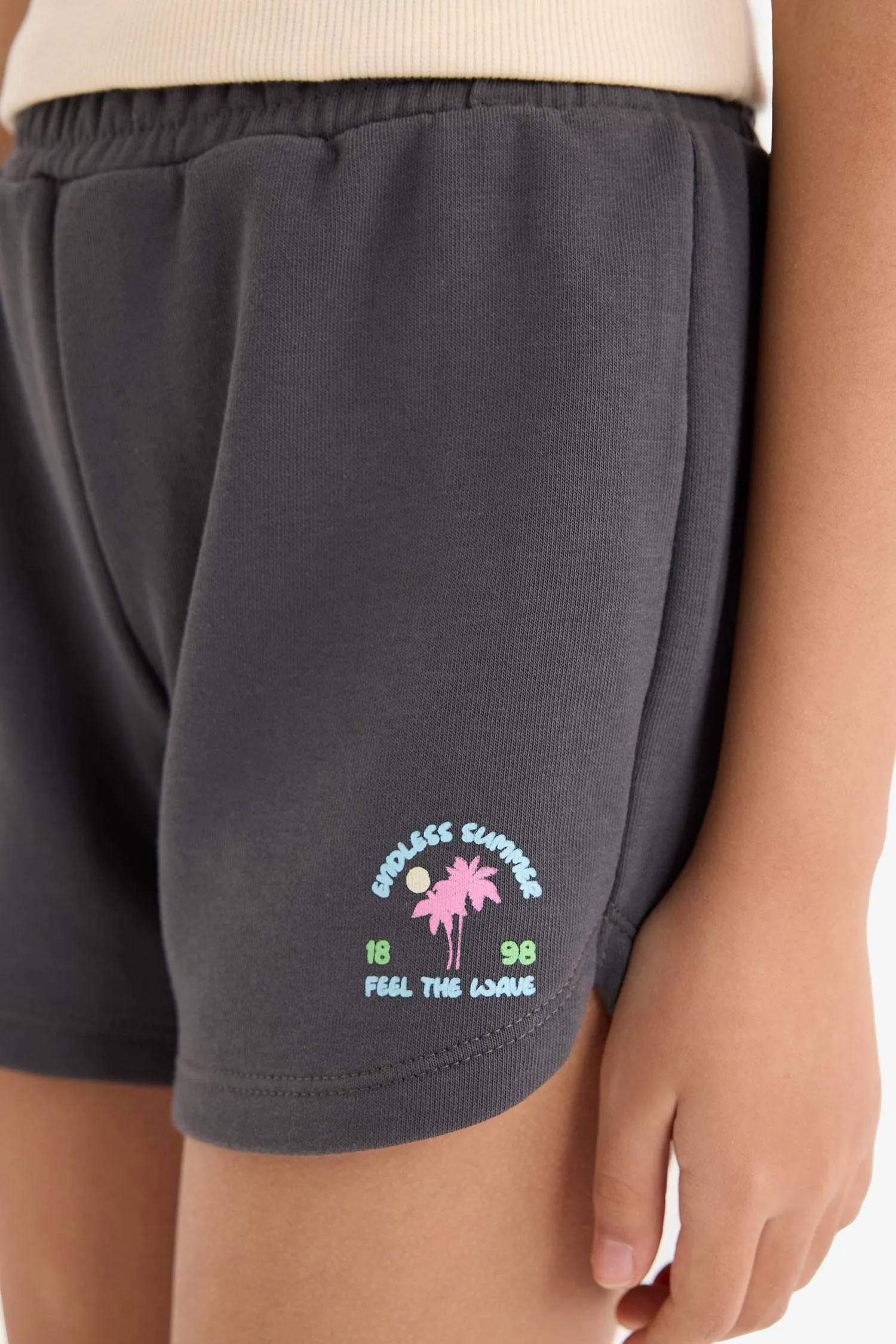 Girl Sweatshirt Fabric Shorts