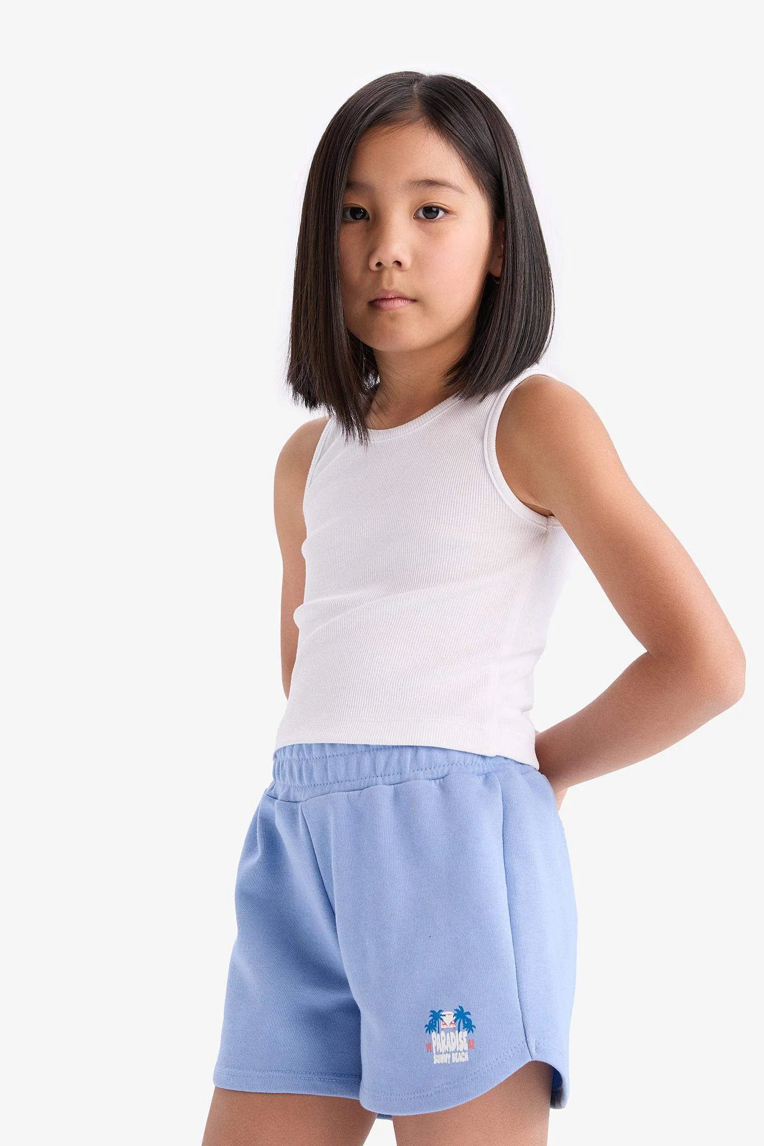 Girl Sweatshirt Fabric Shorts