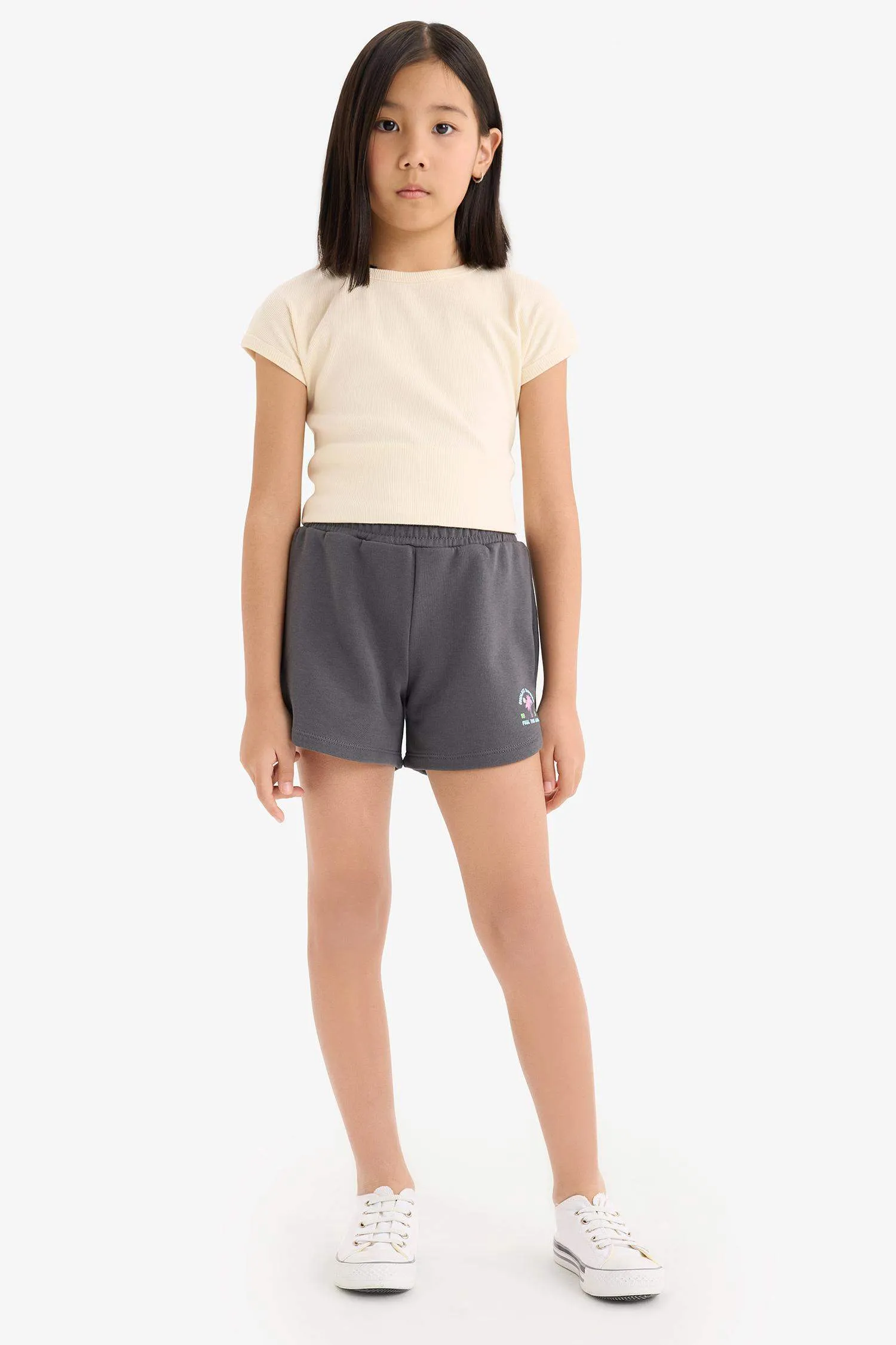 Girl Sweatshirt Fabric Shorts