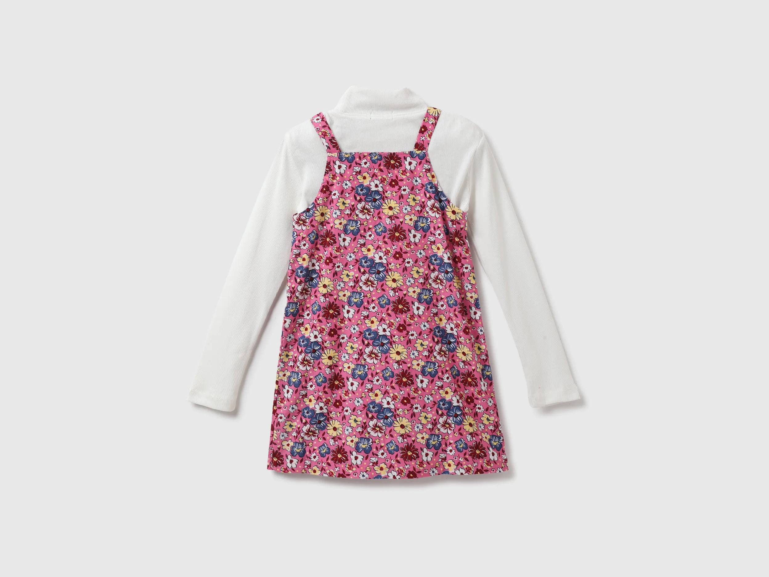 Girls Floral High Neck Dress Set