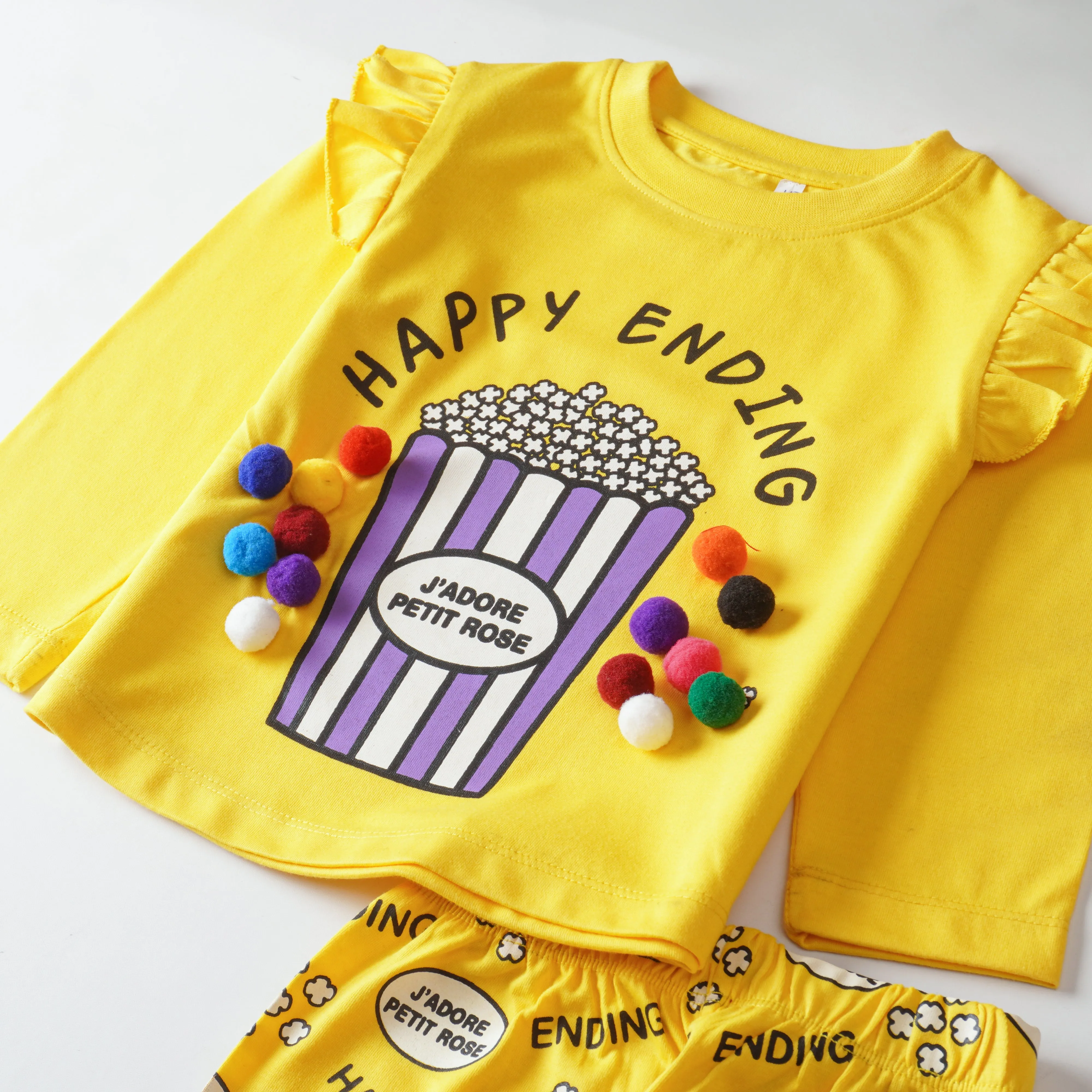 Girls Printed Full Sleeve Suit (Happy Ending)