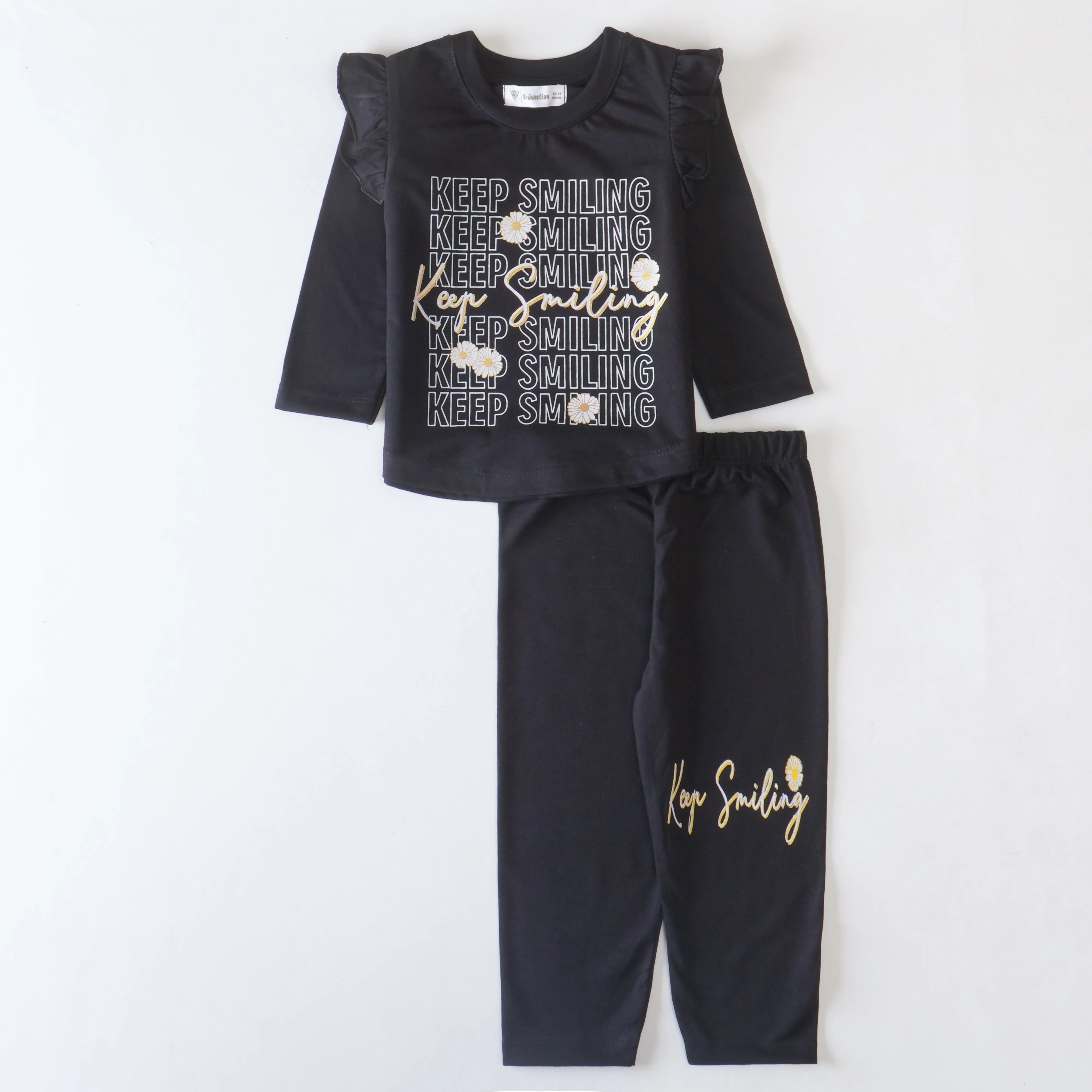 Girls Printed Full Sleeve Suit