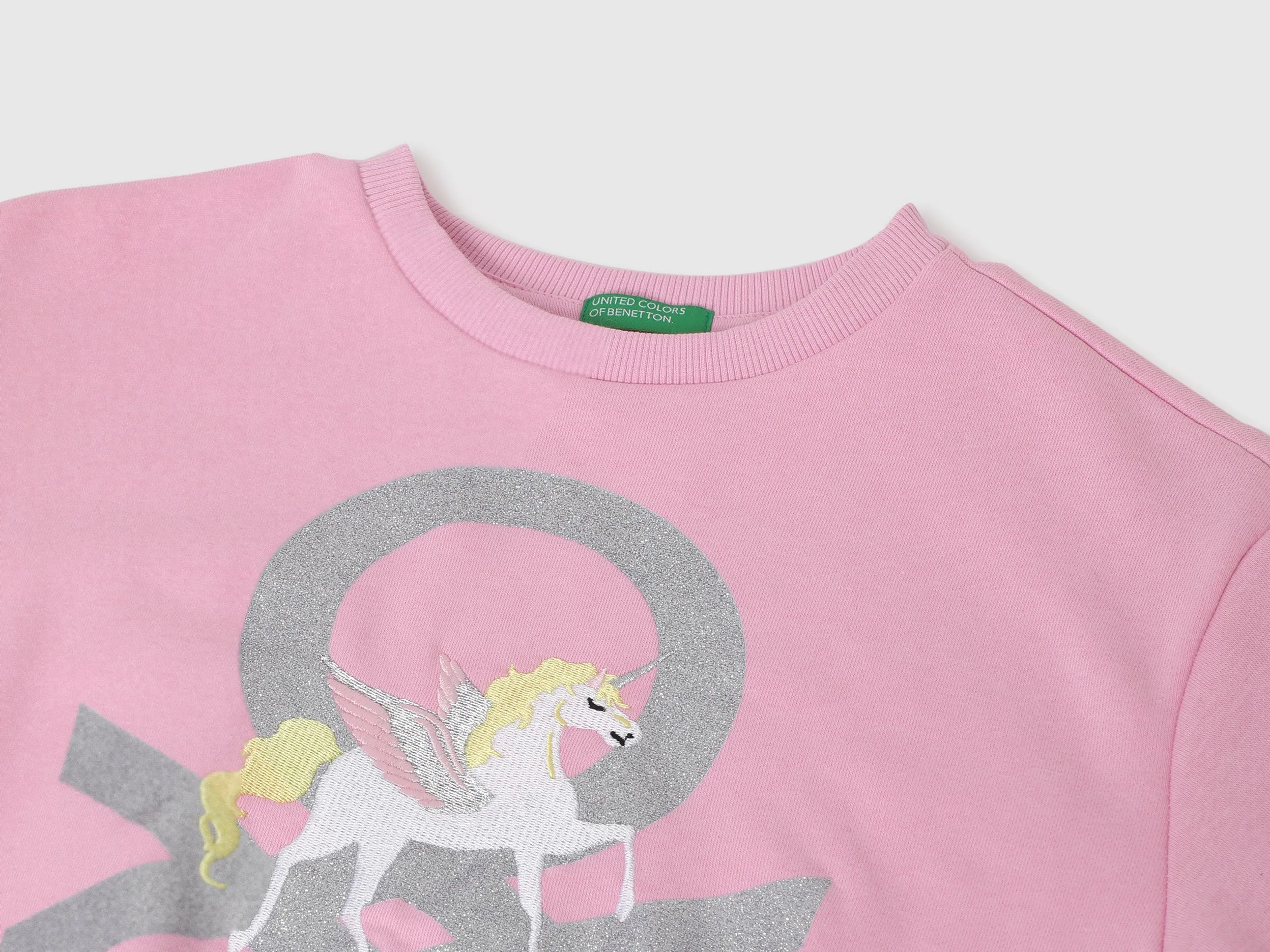 Girls Printed Round Neck Sweatshirt