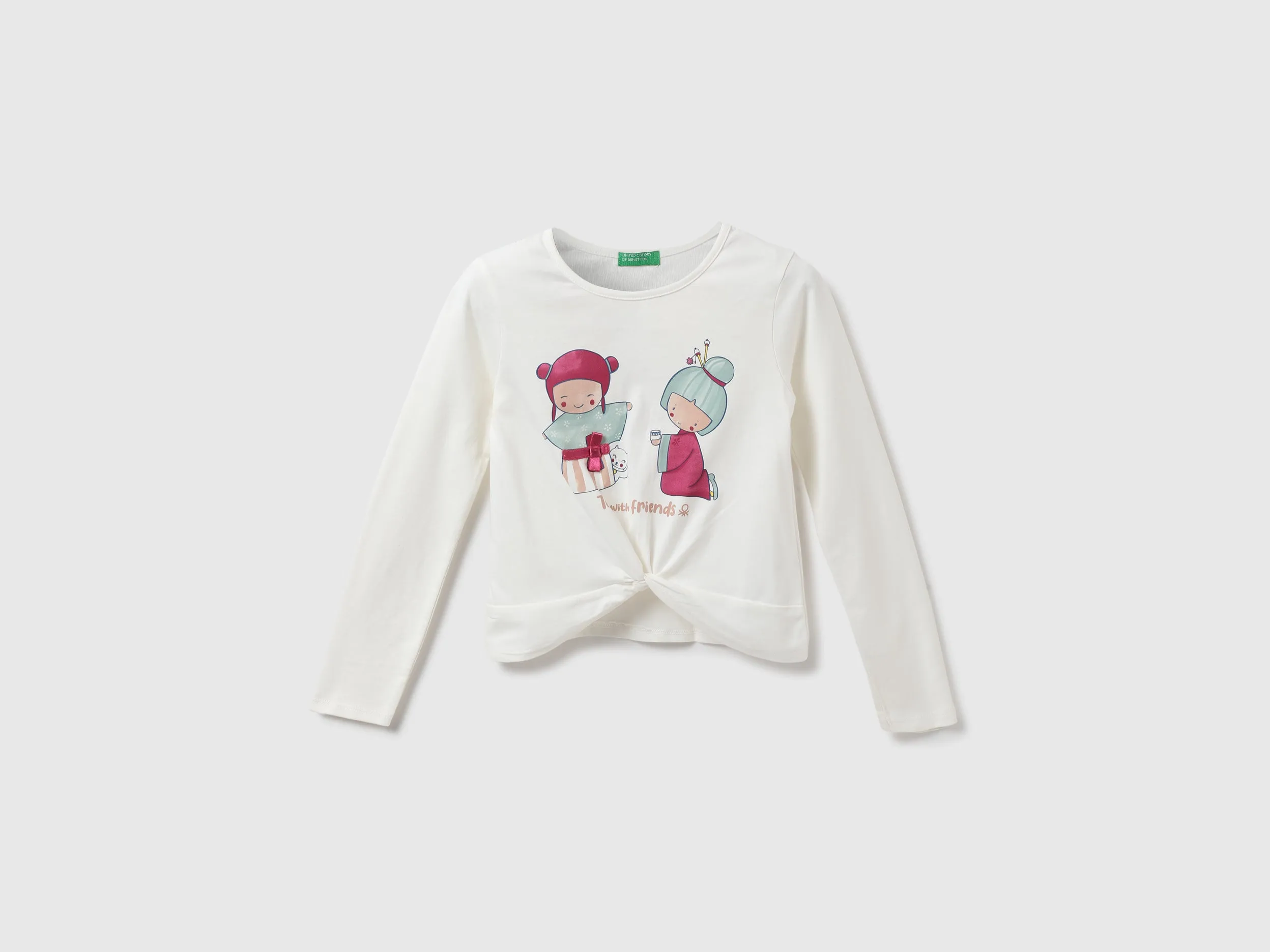 Girls Printed Round Neck T-Shirt