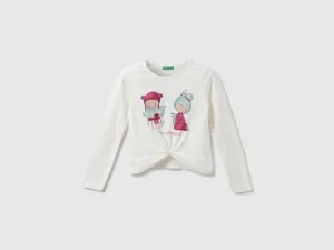 Girls Printed Round Neck T-Shirt
